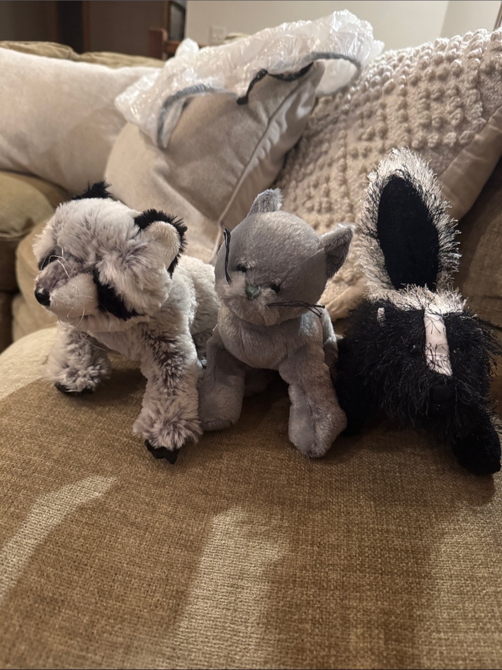 Webkinz Plush Small Pet Trio - Raccoon, Cat & Skunk Plush Toys